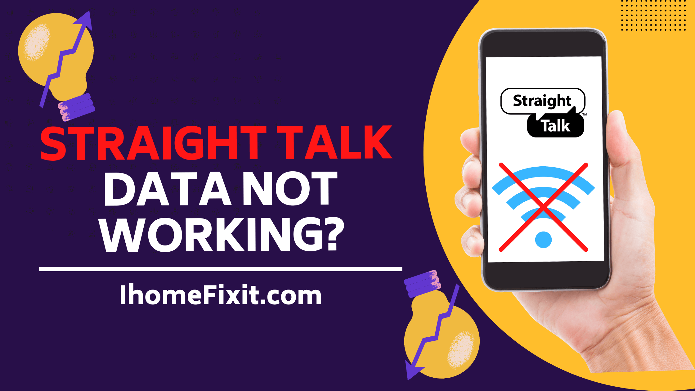 Straight talk data not working after refill iphone